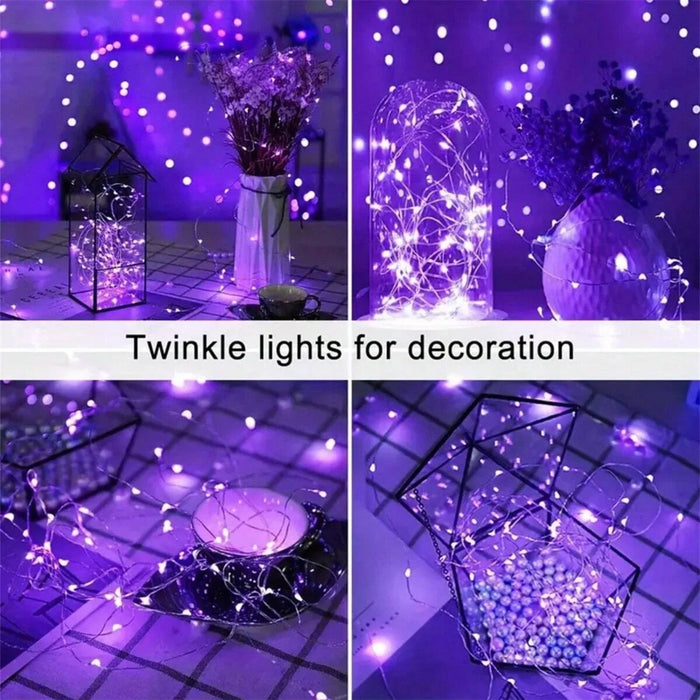 Enagua Mart Solar String Lights Outdoor - 12M Waterproof Copper Wire Fairy Lights with 8 Modes for Wedding, Party & Christmas Decor