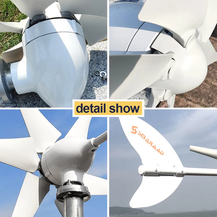 Enagua Mart Smaraad Wind Turbine Generator - 2000W 48V/24V/12V with MPPT Controller System