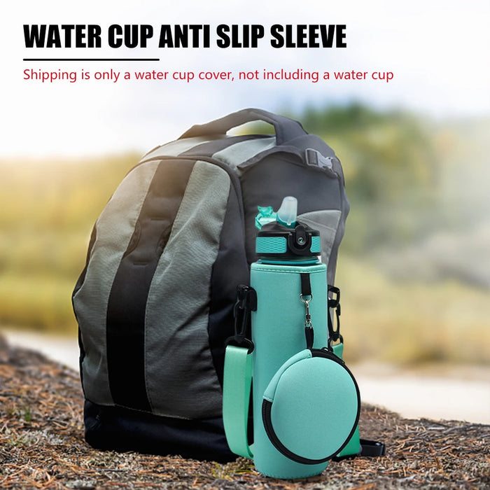 Enagua Mart 1000ml Sports Bottle Case with Adjustable Shoulder Strap - Neoprene Insulated Water Bottle Carrier