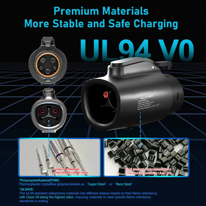 Enagua Mart Tayniu NACS to J1772 Charging Adapter - Max 80A 250V Compatibility