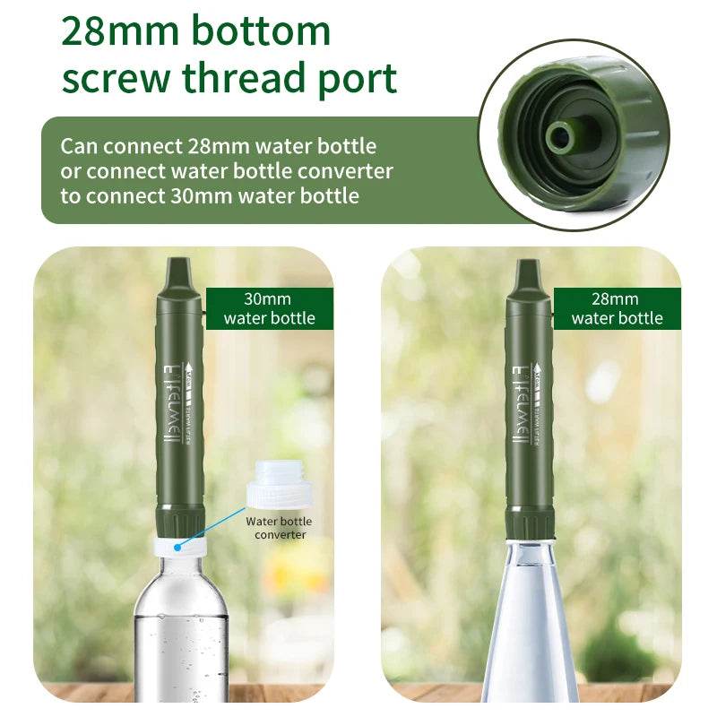 Enagua Mart Personal Camper Water Purifier Filter Straw - Portable Drinking Purifier for Outdoor Adventures - Enagua Mart
