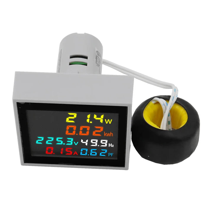 Enagua Mart 6-in-1 Mini Electronic Watt-Hour Meter - Voltage, Current, Power, and Frequency Intelligent Power Monitor