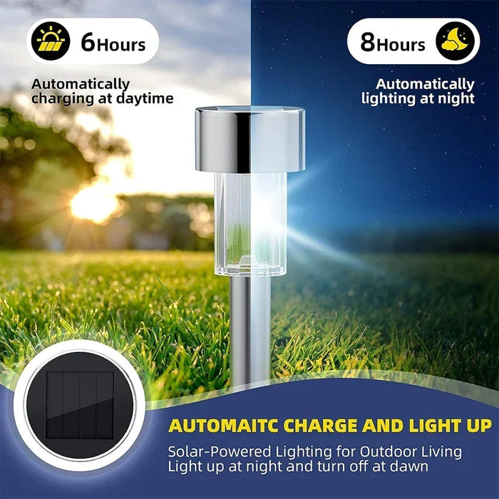 Enagua Mart Solar-Powered Garden Lights - Waterproof Outdoor Lantern for Pathway, Yard, and Landscape Decoration