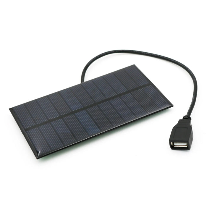 Enagua Mart 5.5V 1.65W Portable Solar Panel - USB Solar Charger for Outdoor Camping, Phone, and Tablet Charging