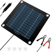 Enagua Mart 10W Solar Panel Kit - 12V Waterproof Solar Trickle Charger for Car, RV, and Boat - Enagua Mart
