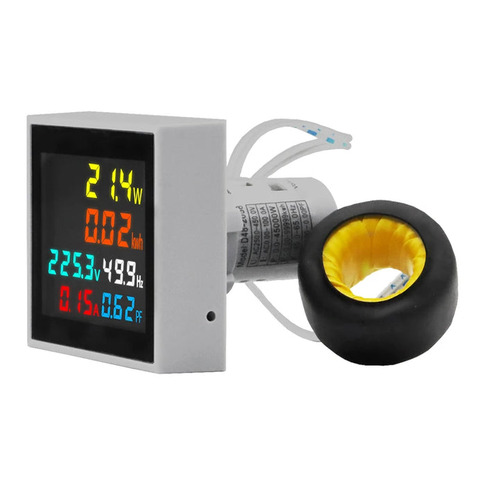 Enagua Mart 6-in-1 Mini Electronic Watt-Hour Meter - Voltage, Current, Power, and Frequency Intelligent Power Monitor