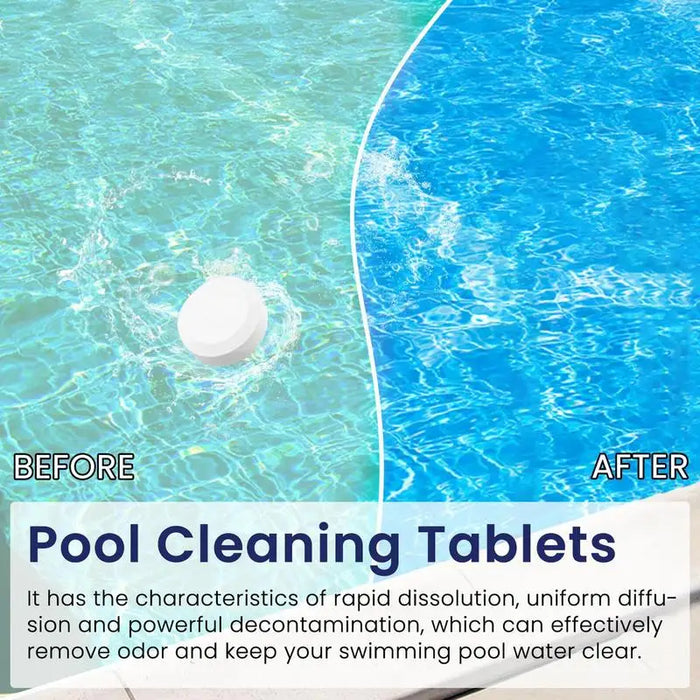 Enagua Mart 10pcs Swimming Pool Chlorine Tablets - Slow Dissolving Water Purifier for Hot Tubs and Pools