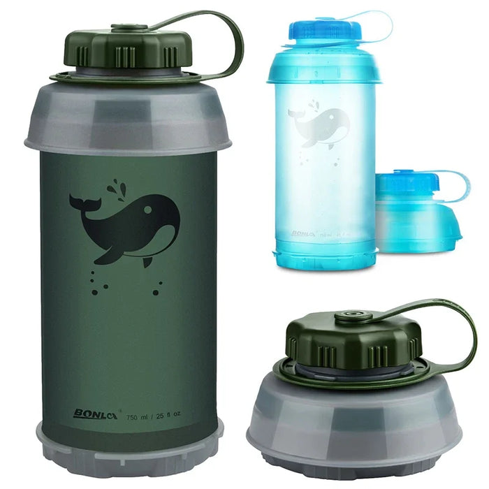 Enagua Mart 750ml Collapsible Soft Water Bottle - Food-Grade TPU for Hiking and Mountaineering