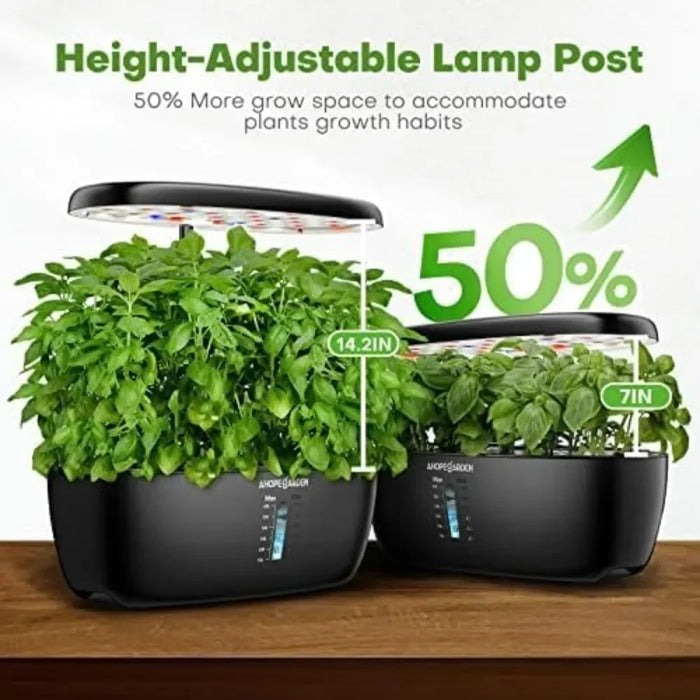 Enagua Mart Indoor Garden Hydroponics Growing System – 12-Pod Plant Germination Kit With LED Grow Light