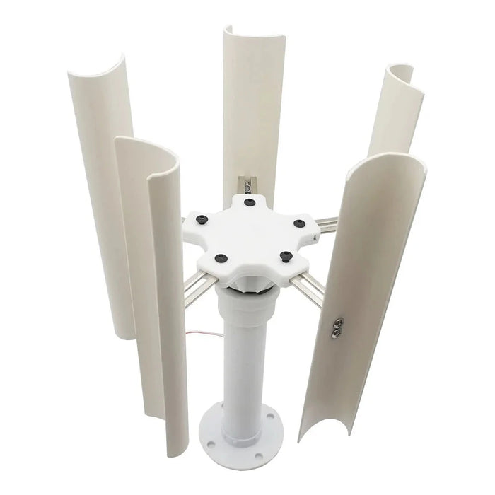 Enagua Mart Vertical Five-Blade Wind Generator - Portable Three-Phase Brushless Low-Speed Windmill