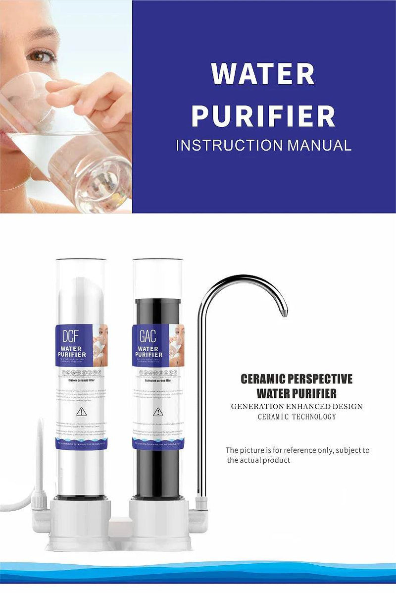 Enagua Mart English Version of Water Purifier - Household Kitchen Transparent Ceramics Filter - Enagua Mart