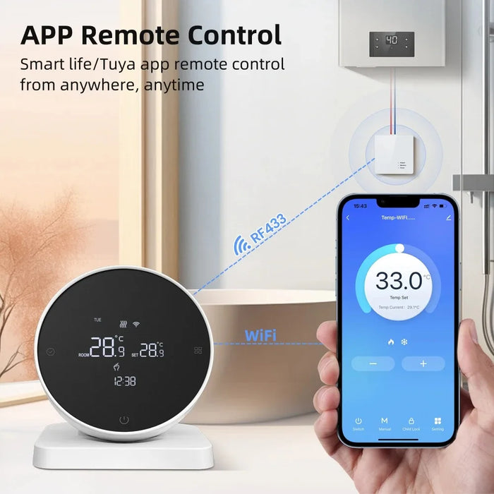 Enagua Mart Tuya Smart Home Thermoregulator - WiFi Warm Floor Thermostat for Electric Heating and Gas Boilers