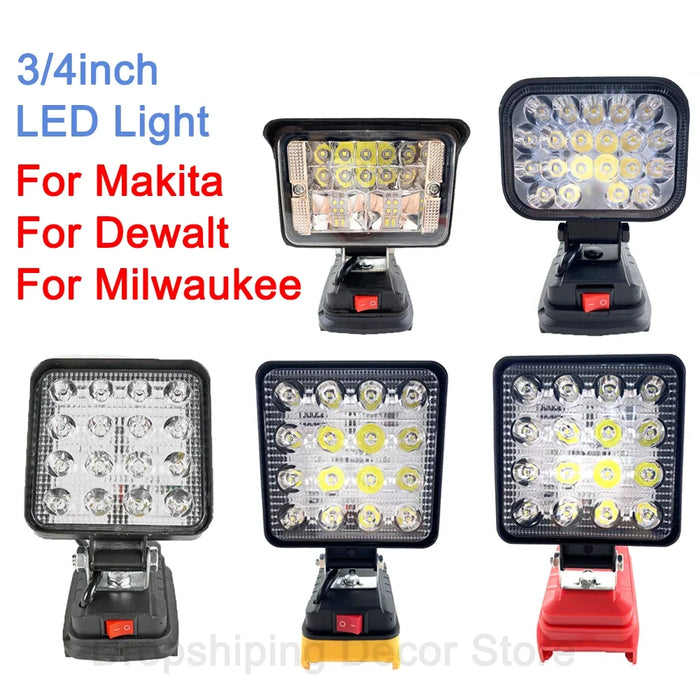 Enagua Mart 18V LED Work Light - Portable Outdoor Lighting for Camping and Emergency Use