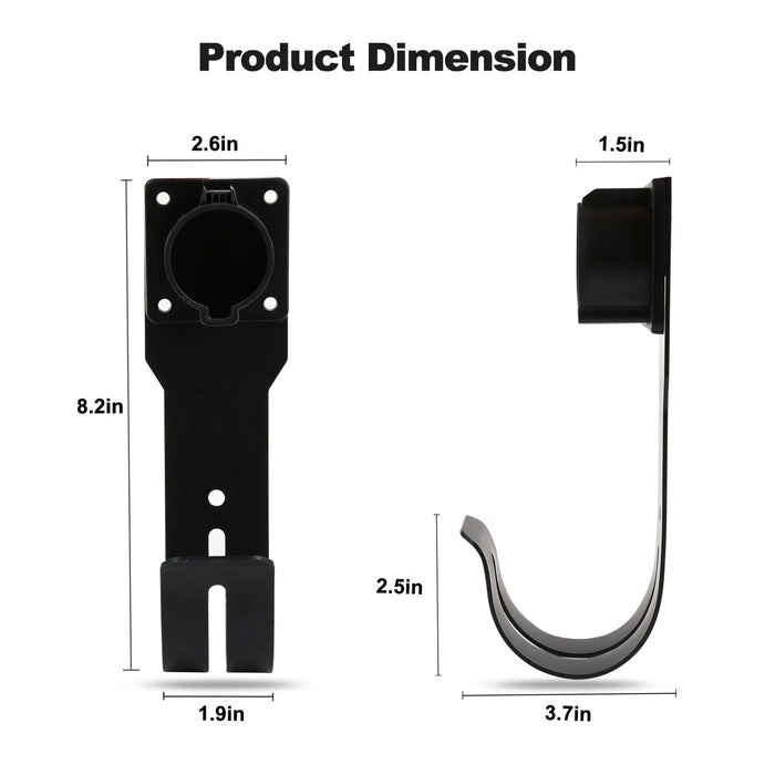 Enagua Mart EV Charging Cable Holder - Waterproof Connector Holder for Easy Installation