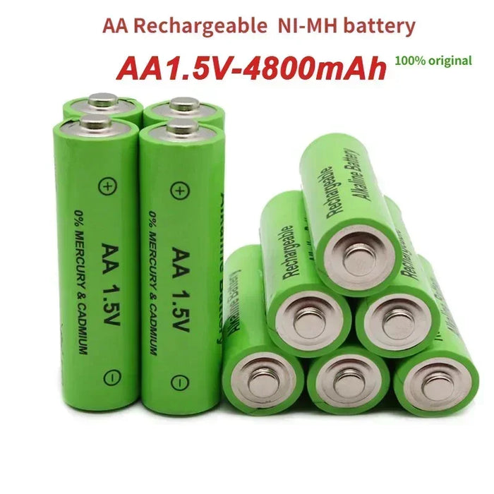 Enagua Mart 1.5V AA Rechargeable Batteries - 4800mAh Lithium-Ion High-Capacity Pack