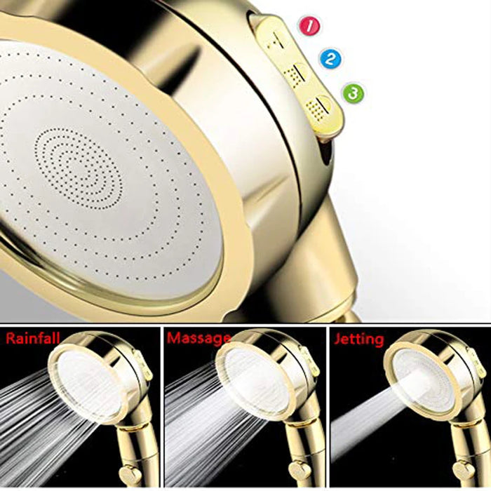 Enagua Mart 360° Rotating Shower Head - 3 Adjustable Modes, High-Pressure Handheld Showerhead with Stop Button