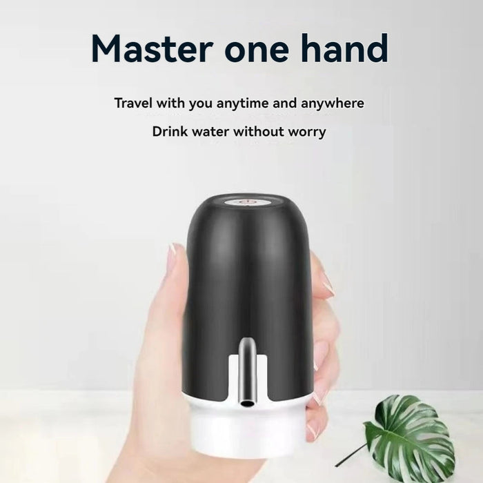 Enagua Mart Black Automatic Water Bottle Pump - USB Charging, One-Button Operation