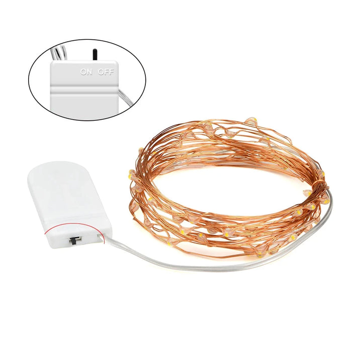 Enagua Mart 2M/5M LED String Light - RGB and Warm White Copper Wire Light for Outdoor and Indoor Decor