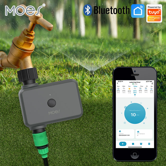 Enagua Mart Moes Smart Tuya Bluetooth Garden Water Timer – Programmable Automatic Irrigation System