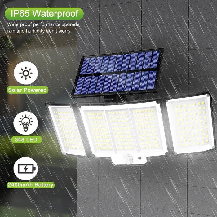 Enagua Mart 328/348 LED Solar Light Outdoor - Super Bright Motion Sensor