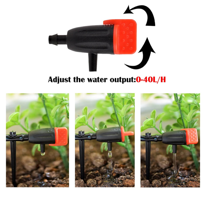 Enagua Mart Adjustable Garden Irrigation Nozzle - 4-7mm Micro Drip Sprinkler Emitter