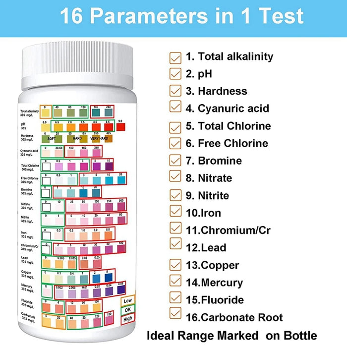 Enagua Mart 16-in-1 Water Testing Kit - Water Quality Measurement for Drinking Water