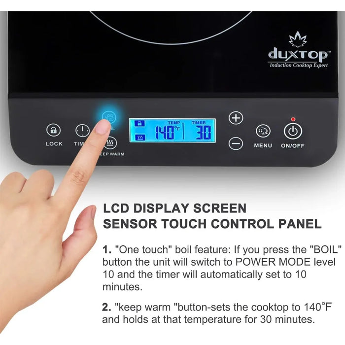 Enagua Mart Duxtop Portable Induction Cooktop - 1800W Countertop Burner with LCD Touchscreen