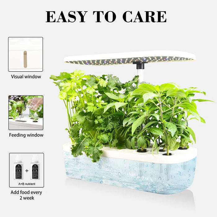 Enagua Mart Hydroponics Growing System 12-Pod Indoor Garden System with LED Full Spectrum Plant Grow Light