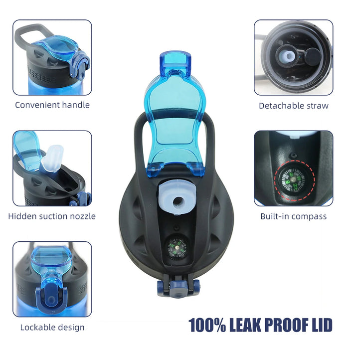 Enagua Mart Tritan Water Bottle with Lockable Lid - BPA-Free Filtered Purifier for Travel, Hiking, and Camping
