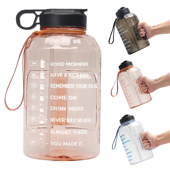 Enagua Mart Sport Water Bottle with Straw - 2.2L Large Capacity Gym Fitness Tourism BPA-Free Sports Bottles