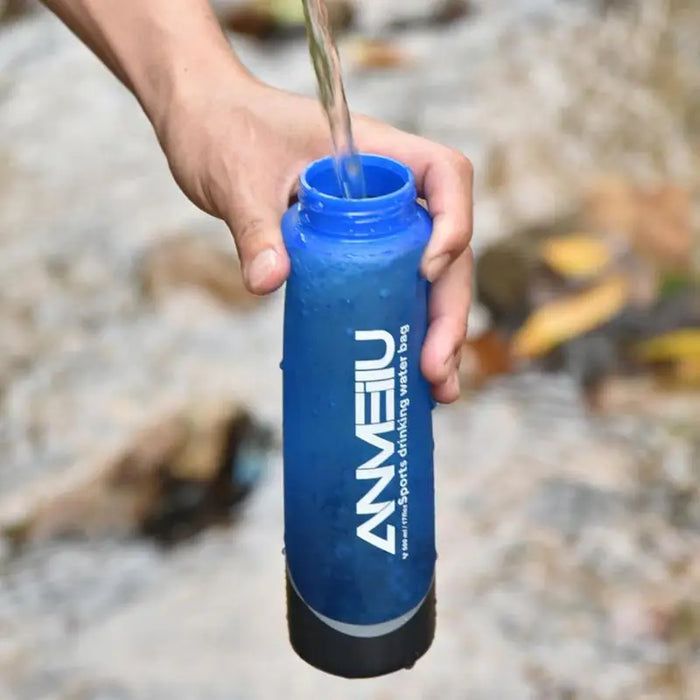 Enagua Mart 750ml Flexible Water Bottle - Wide-Mouth Foldable TPU Bottle for Travel and Hiking