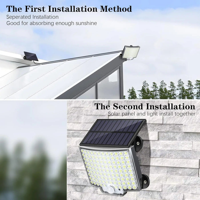 Enagua Mart 100-106 LED Solar Motion Light Outdoor - Separate Panel Solar Flood Lights with 3 Modes