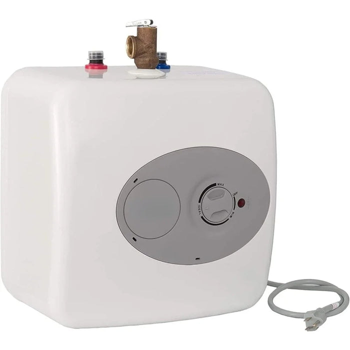 Enagua Mart Mini Tank Water Heater - 2.5 Gallon Capacity, Shelf, Wall, or Floor Mounted