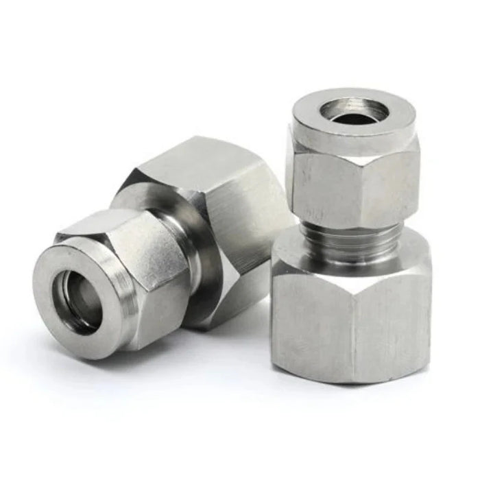 Enagua Mart Stainless Steel Compression Tube Union Connector - Double Ferrule for OD Tube (1/8", 1/4", 3/8", 1/2" BSP)