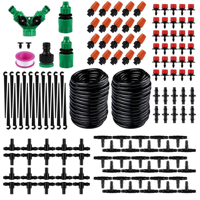 Enagua Mart 149-Piece Drip Irrigation System Kit - Self-Watering Micro Hose Sprinkler for Gardens and Plants