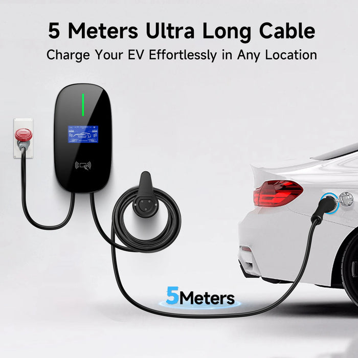 Enagua Mart 22kW 32A 3-Phase EV Charging Station - Wall-Mounted with App Control