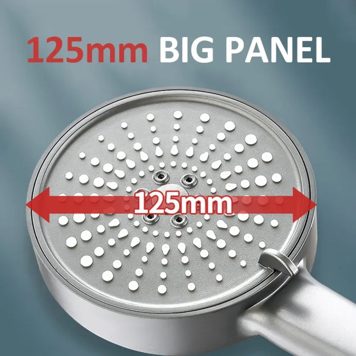 Enagua Mart Large Panel Shower Head - Pressurized 5-Modes Adjustable Spa Showerhead for High-Pressure Rainfall