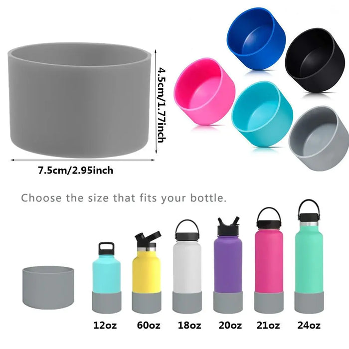 Enagua Mart Silicone Boot for Water Bottle 12-18-21-24OZ Water Bottle Anti-Slip Bottom Sleeve Cover for Water Bottle