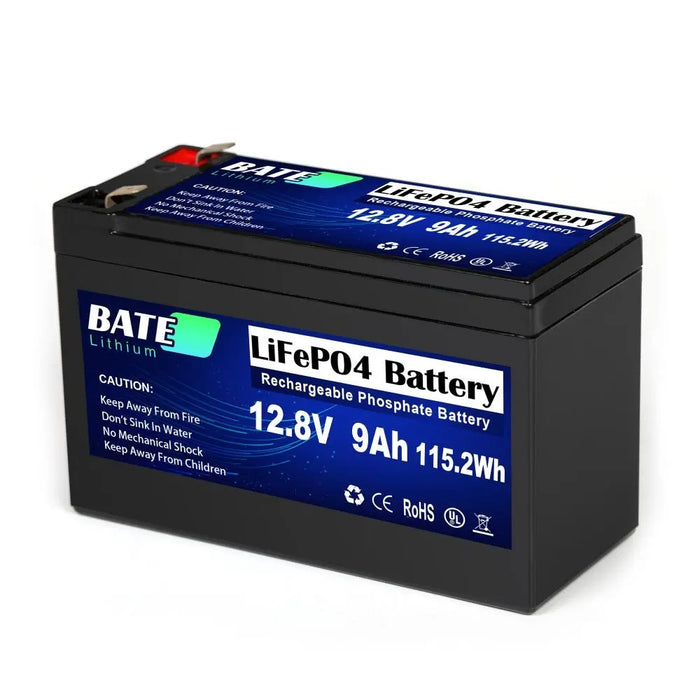 Enagua Mart LiFePO4 Battery Pack - 2pcs 12V 7Ah/8Ah/9Ah for Solar System, RV, Electric Car