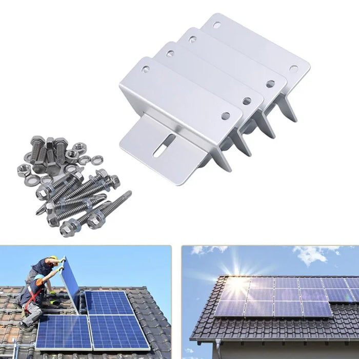 Enagua Mart Special Z Style Solar Panel Roof Mounting Bracket - Aluminum Alloy Brackets for Roof-Mounted Support, Boat, Off-Grid