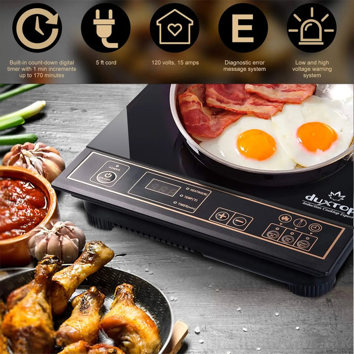 Enagua Mart Portable Induction Cooktop - 1800W Countertop Burner, Silver