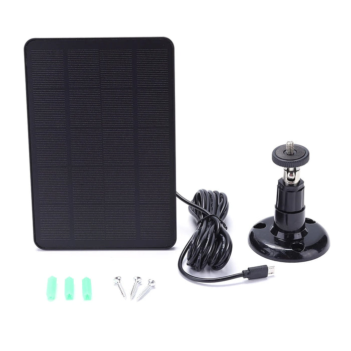 Enagua Mart 10W 5V Solar Panel - Micro USB/Type-C 2-in-1 Outdoor Solar Charger for Security Camera and Small Home Light System