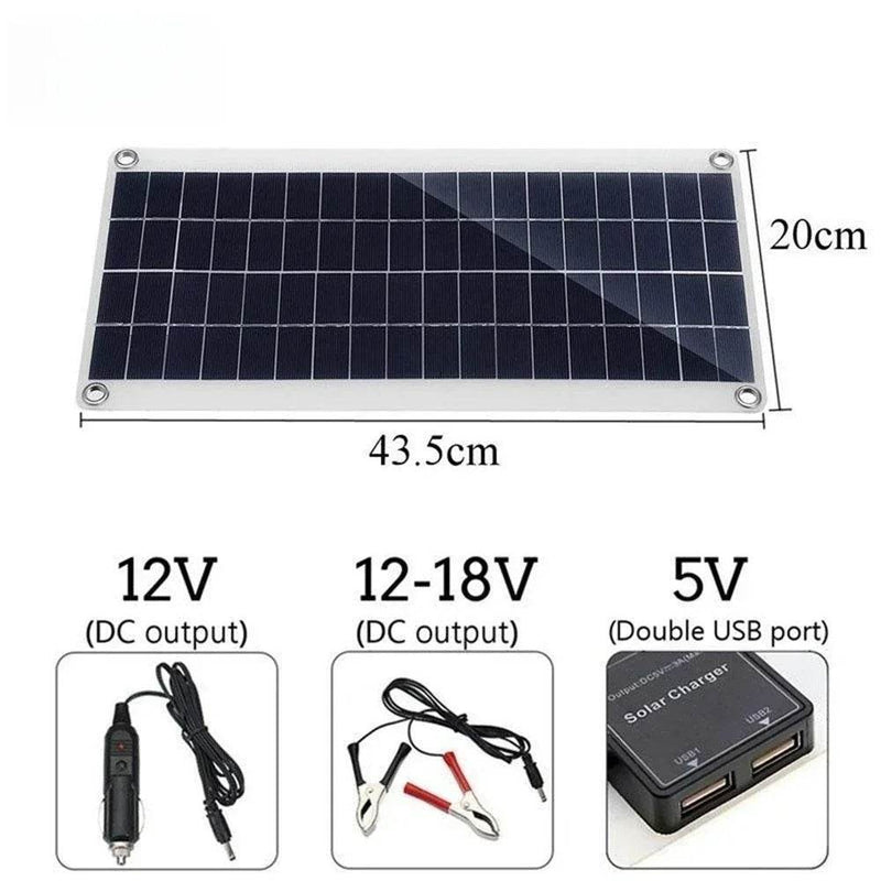 Enagua Mart 1000W Solar Panel Kit - 12V Solar Cell with 10A/100A Controller for Phones, RVs, Cars, Caravans, Home, and Camping - Enagua Mart