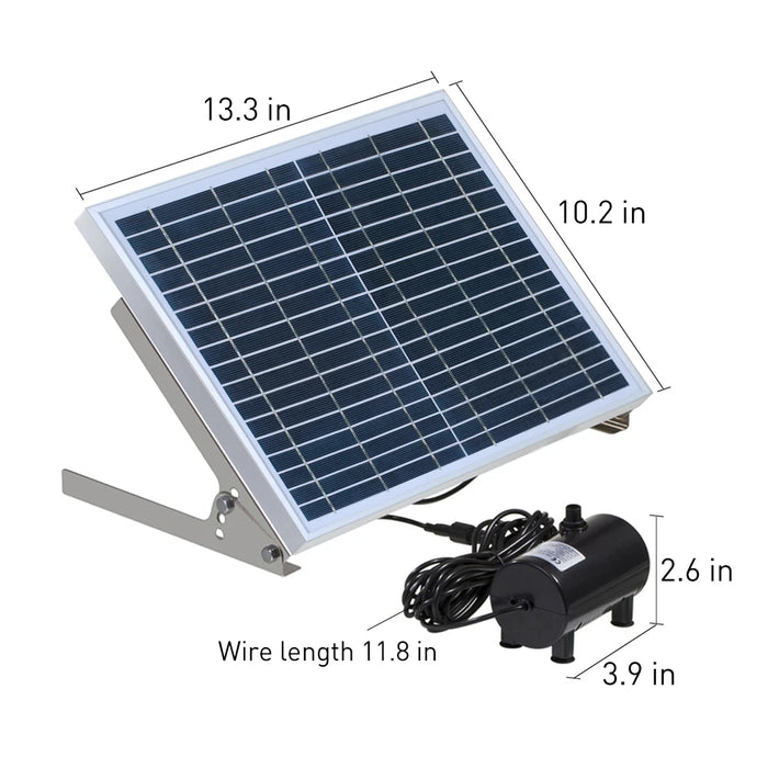 Enagua Mart 10W Solar Fountain Pump - Outdoor Garden Water Pump for Ponds, Pools, and Decorative Water Features