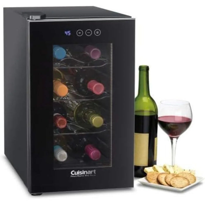 Enagua Mart 8-Bottle Private Reserve Wine Cellar - Compact Countertop Wine Cooler, Black