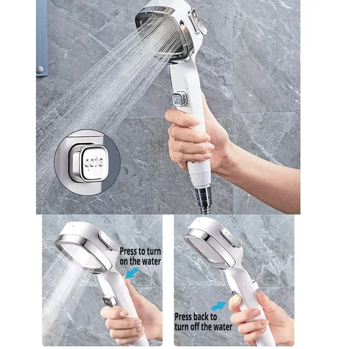 Enagua Mart Xiaomi High-Pressure Shower Head - 3 Modes Water-Saving Adjustable Sprayer for Home Bathroom