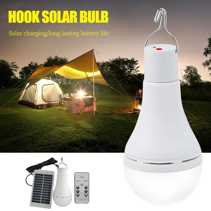 Enagua Mart Solar Hanging Lamp - Waterproof LED Bulb with USB Charging for Outdoor and Indoor Use