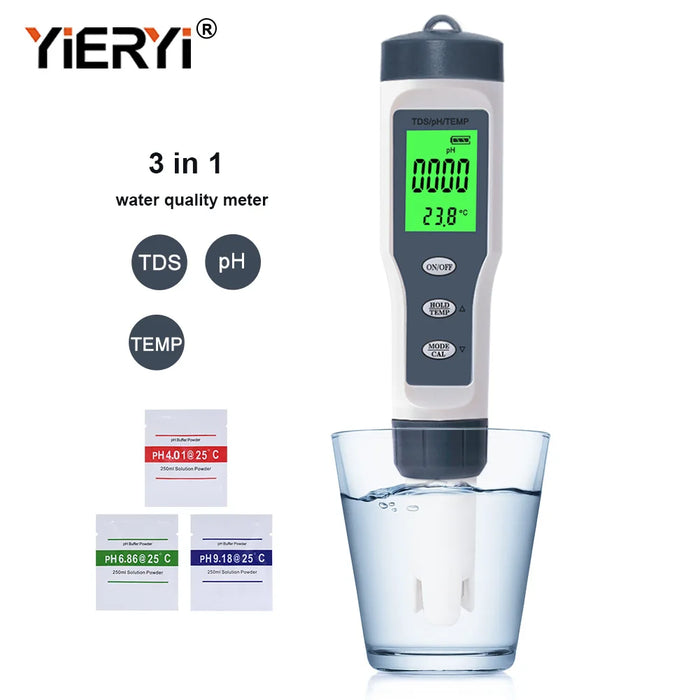 Enagua Mart Yieryi New TDS pH Meter - Digital Water Quality Monitor Tester for Pools, Drinking Water, Aquariums