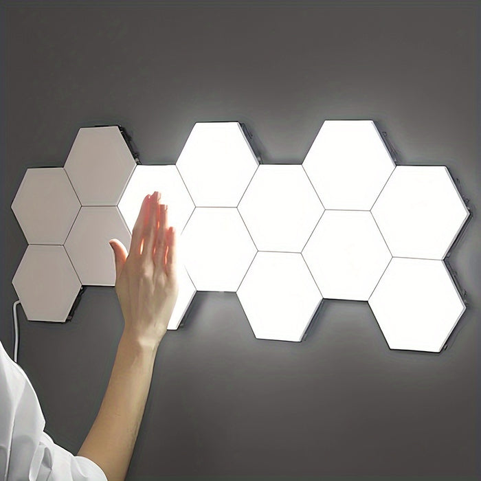 Enagua Mart 6PCS LED Honeycomb Wall Lamps - Smart Touch Sensor Hexagon Lights for DIY Decorative Lighting