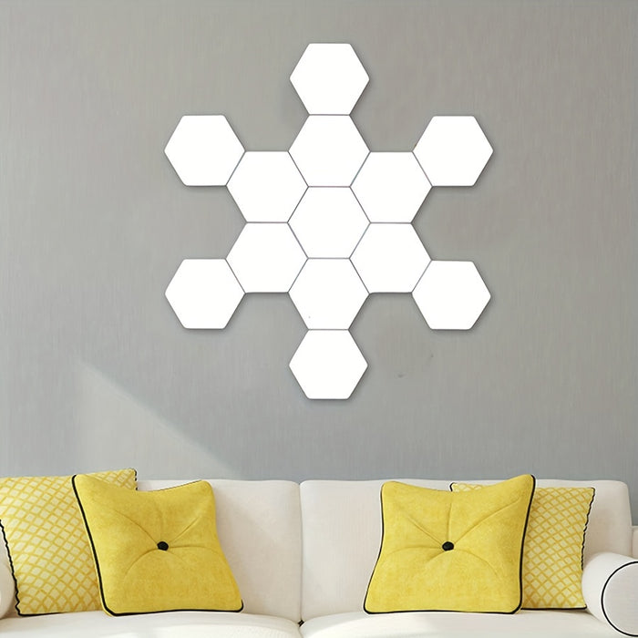 Enagua Mart 6PCS LED Honeycomb Wall Lamps - Smart Touch Sensor Hexagon Lights for DIY Decorative Lighting